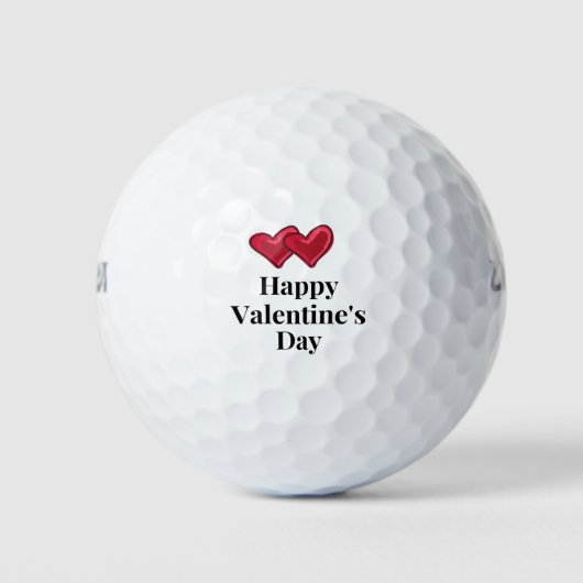 Golfer Happy Valentijnsdag met liefdesrood hart Golfballen (Voorkant)