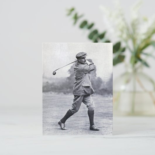 Golfer: Harry Vardon Briefkaart (Staand voorkant)