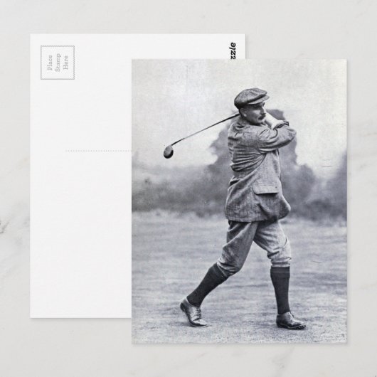 Golfer: Harry Vardon Briefkaart (Voorkant / Achterkant)