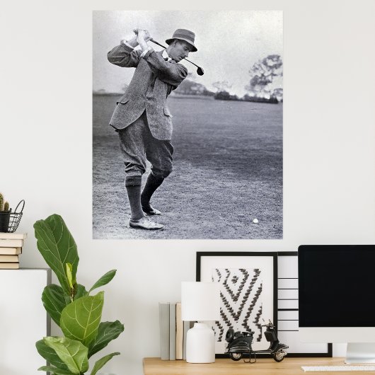 Golfer: Harry Vardon Poster (Thuiskantoor)