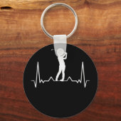 Golfer Heartbeat Sleutelhanger (Voorkant)