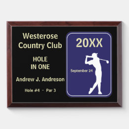 Golfer 🏌️Hole in One Award: Toernooi Troffee Gedenkplaat