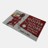 Golfer Home Doormat, Funny Golf Player Quotes Deurmat (Schuin)