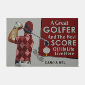 Golfer Home Doormat, Funny Golf Player Quotes Deurmat (Voorkant)