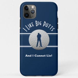 Golfer Humor Big Putts Golf Fun Blue Sports Trendy Case-Mate iPhone Case