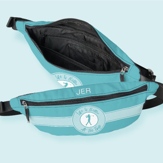 Golfer Humor Golf T-shirt Sport Monogram Blauwgroe Heuptasje