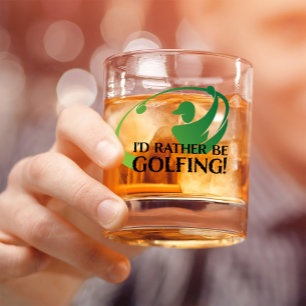 Golfer Humor Ik Had Liever Golf Gespeld Grappige G Whisky Glas