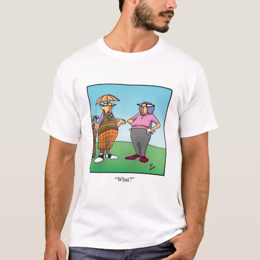 Golfer Humor T-shirt voor hem (Voorkant)