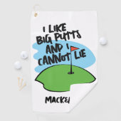 Golfer ik hou van grote putten en ik kan niet lieg golfhanddoek (Insitu)