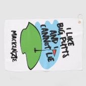 Golfer ik hou van grote putten en ik kan niet lieg golfhanddoek (Horizontaal)