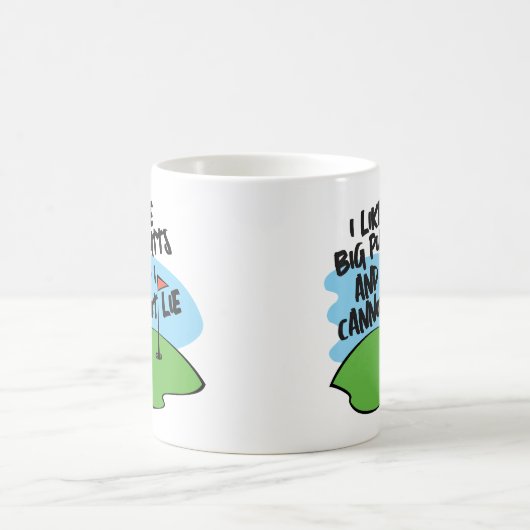 Golfer ik hou van grote putten en ik kan niet lieg koffiemok (Center)