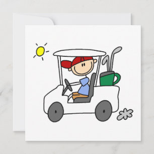 Golfer in Golf Cart