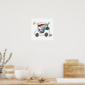 Golfer in Golf Cart Poster (Keuken)