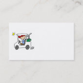 Golfer in Golf Cart Visitekaartje (Achterkant)