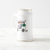 Golfer in Golfkar Bierpul (Voorkant links)