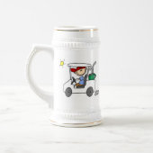Golfer in Golfkar Bierpul (Links)