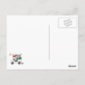 Golfer in Golfkar Briefkaart (Achterkant)