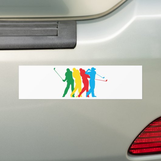 Golfer in Motion Bumpersticker (Op auto)