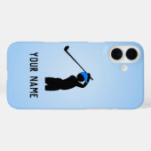 Golfer in Pet mid swing - voeg een naam toe aan bl Case-Mate iPhone Case (Achterkant (horizontaal))