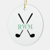 Golfer INITIALEN Clubs Course Game Timeless Golfin Keramisch Ornament (Links)