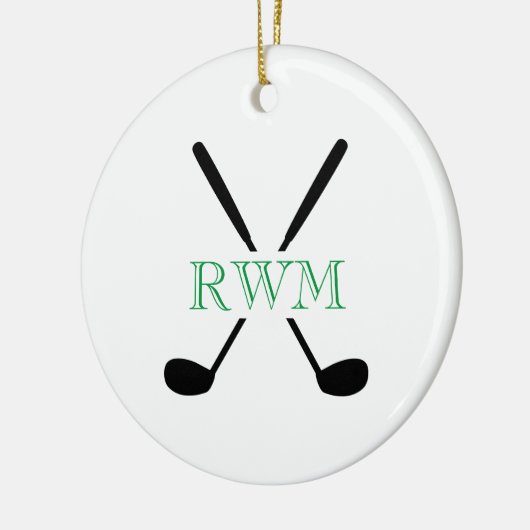 Golfer INITIALEN Clubs Course Game Timeless Golfin Keramisch Ornament (Links)