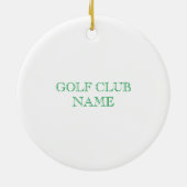 Golfer INITIALEN Clubs Course Game Timeless Golfin Keramisch Ornament (Achterkant)