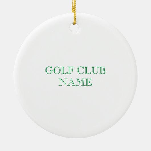 Golfer INITIALEN Clubs Course Game Timeless Golfin Keramisch Ornament (Achterkant)