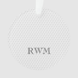 Golfer INITIALEN Golf Memorial Ornament Ball