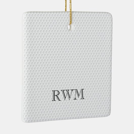 Golfer INITIALEN PHOTO Golf Ball Memorial Keepslag Keramisch Ornament (Rechts)