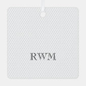 Golfer INITIALEN PHOTO Golf Memorial Keepslag Metalen Ornament (Voorkant)