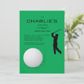 Golfer Invitation Kaart (Staand voorkant)