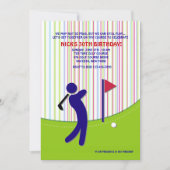 Golfer Invitation Kaart (Voorkant)