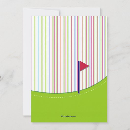 Golfer Invitation Kaart (Achterkant)