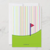 Golfer Invitation Kaart (Achterkant)