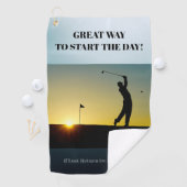 Golfer is een geweldige manier om de dag te beginn golfhanddoek (Insitu)