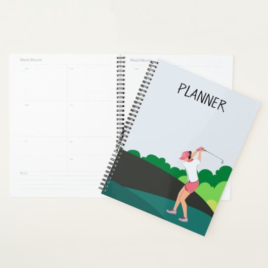 Golfer is golf voor dame planner (Display)