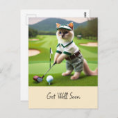 Golfer is golfing voor kattenliefhebbers beterscha briefkaart (Voorkant / Achterkant)