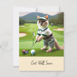 Golfer is golfing voor kattenliefhebbers beterscha briefkaart