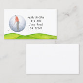 Golfer is golfvisitekaartje visitekaartje (Voorkant / Achterkant)