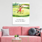 Golfer is on putting green for Siamese Cat lovers Canvas Afdruk (Insitu (Woonkamer))
