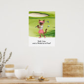 Golfer is on putting green for Siamese Cat lovers Poster (Keuken)
