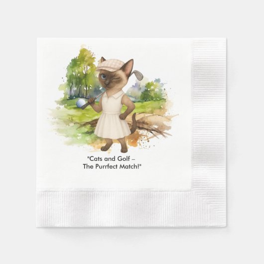 Golfer is op de golfbaan voor kattenliefhebbers servet (Voorkant)