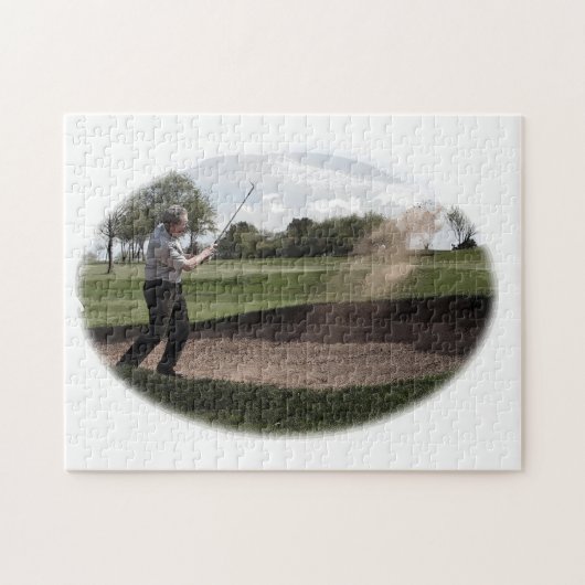 Golfer Jigzaag Puzzle Legpuzzel (Horizontaal)
