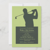 Golfer (JULLIE PICK COLOR BACKGROUND) Uitnodiging (Voorkant)