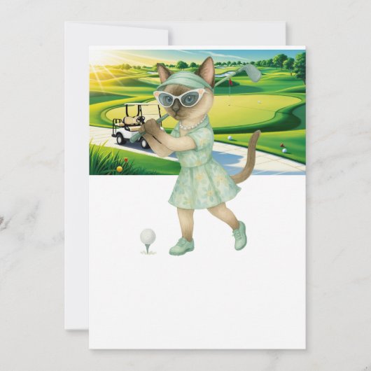 Golfer Kat  toernooi Kaart (Voorkant)