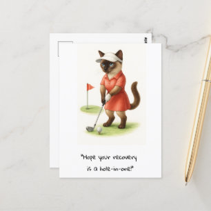 Golfer Kattenliefhebbers beterschap spoedig herste Briefkaart