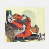 Golfer Kept Waiting Fleece Deken (Voorkant (Horizontaal))