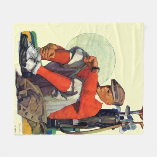 Golfer Kept Waiting Fleece Deken (Voorkant (Horizontaal))