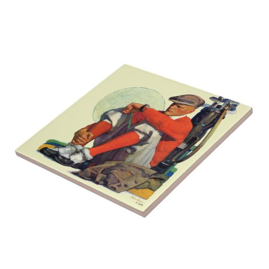 Golfer Kept Waiting Tegeltje (Zijkant)