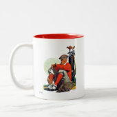 Golfer Kept Waiting Tweekleurige Koffiemok (Links)
